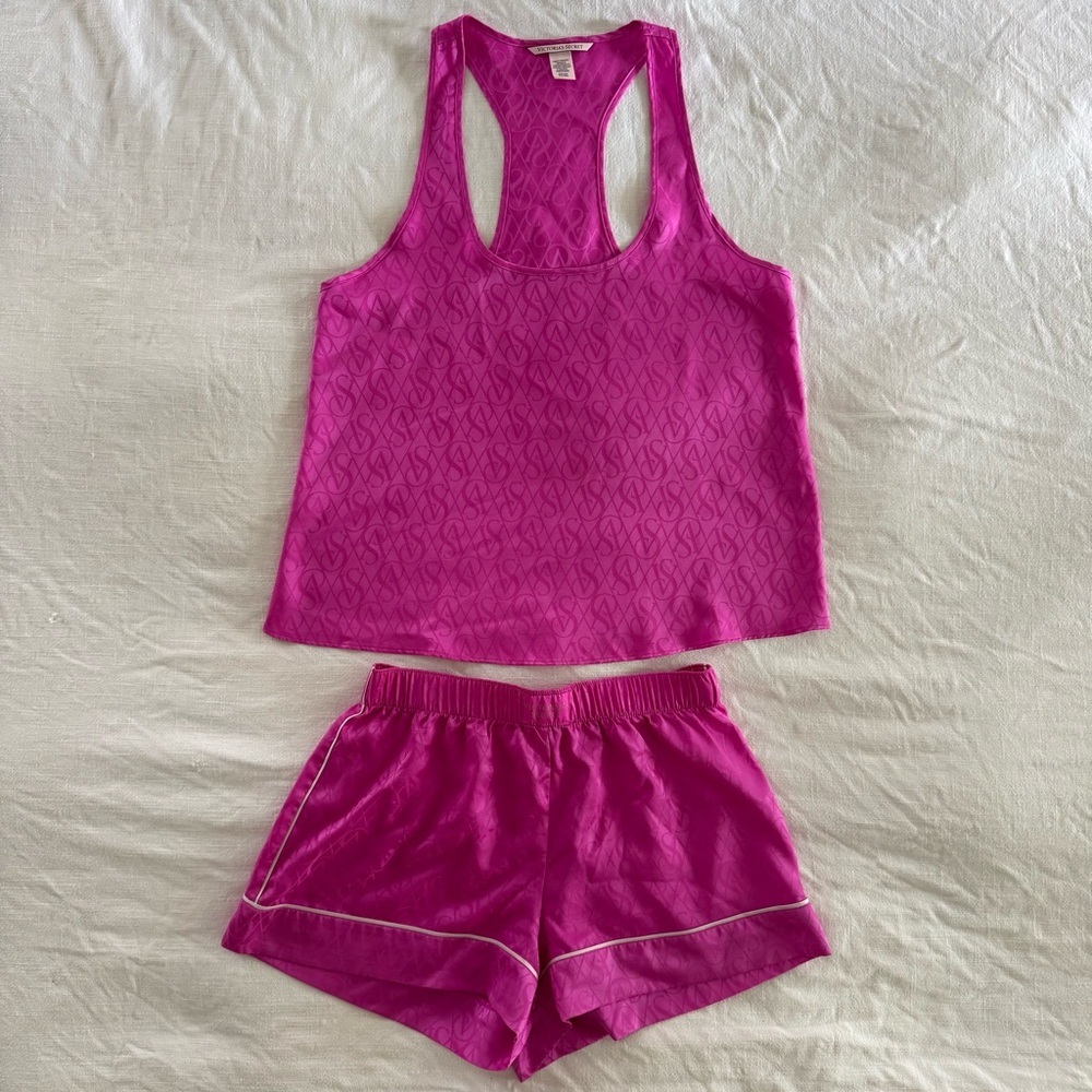 Victoria’s Secret satin pajama set - Racerback tank and shorts